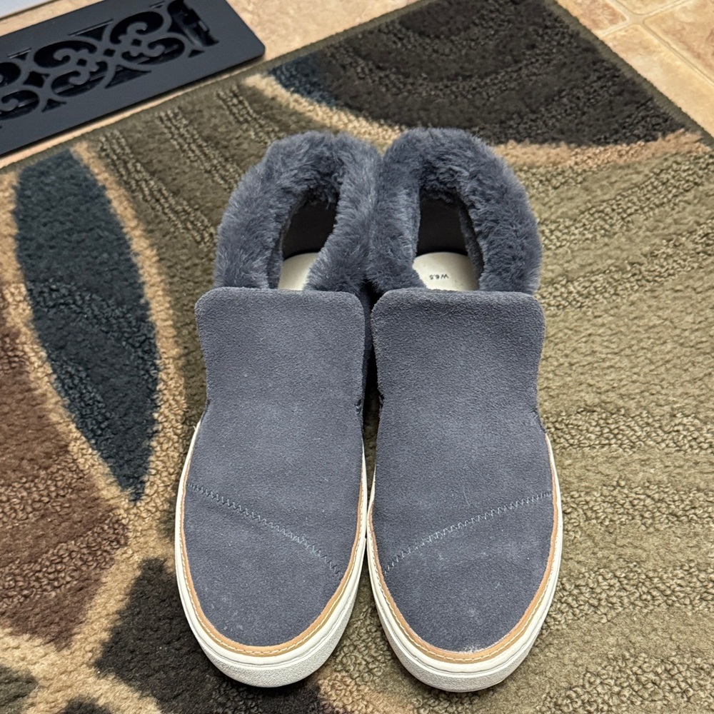 Toms Gray Suede Slip-On Shoes